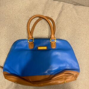 Joy & Iman Blue and Tan Travel Tote